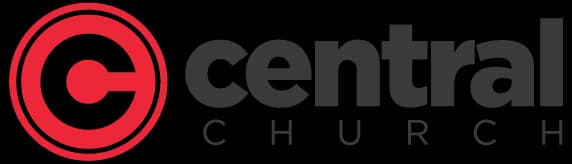 Central Church logo with stylized red 'C' emblem and the words 'central church'