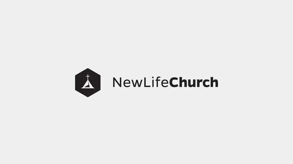 New Life Church logo with hexagon cross emblem